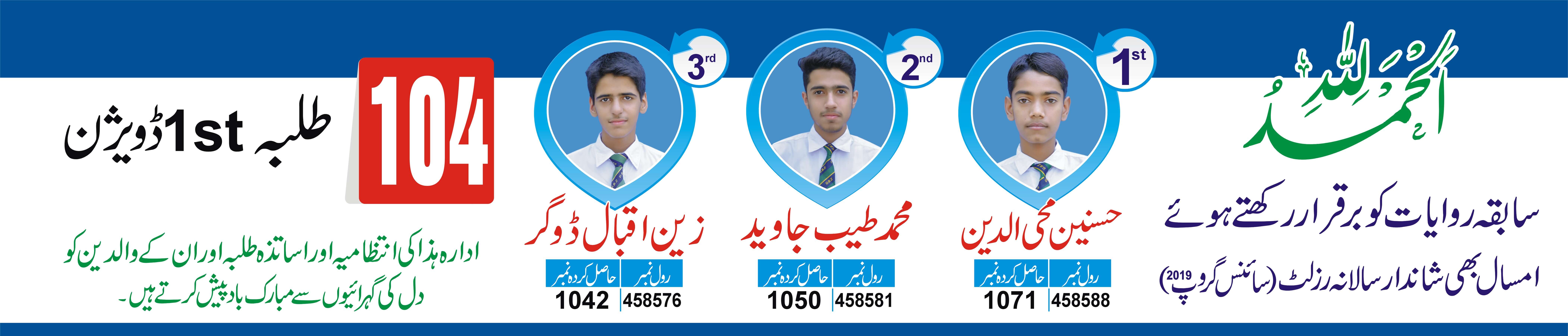 Science Group Students Result 2019